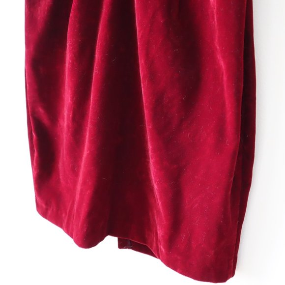 Vintage 80s Jessica McClintock Gunne Sax Velvet & Lace Party Dress - Picture 5 of 16